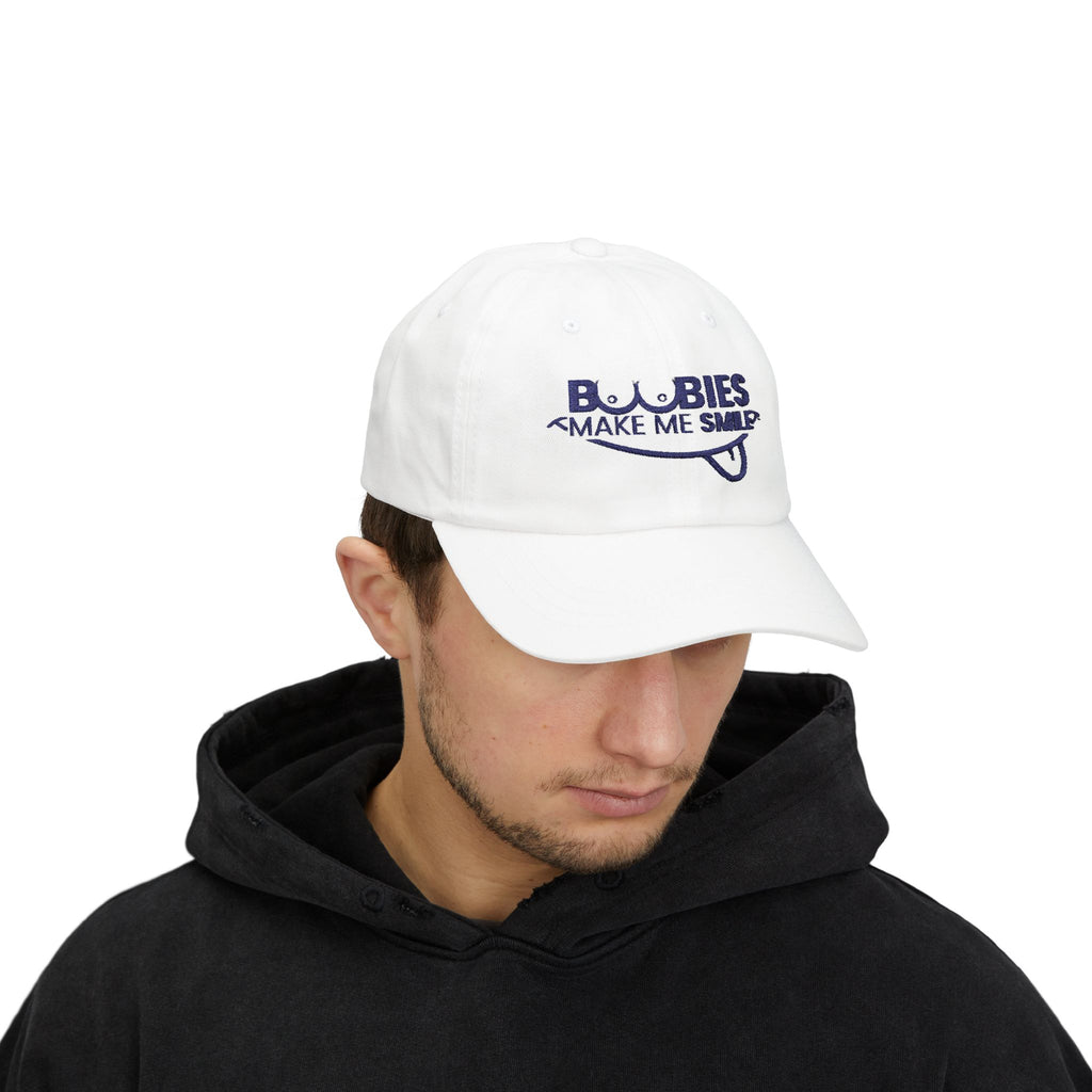 Dad Cap — "Boobies Make Me Smile" Embroidered Baseball Hat