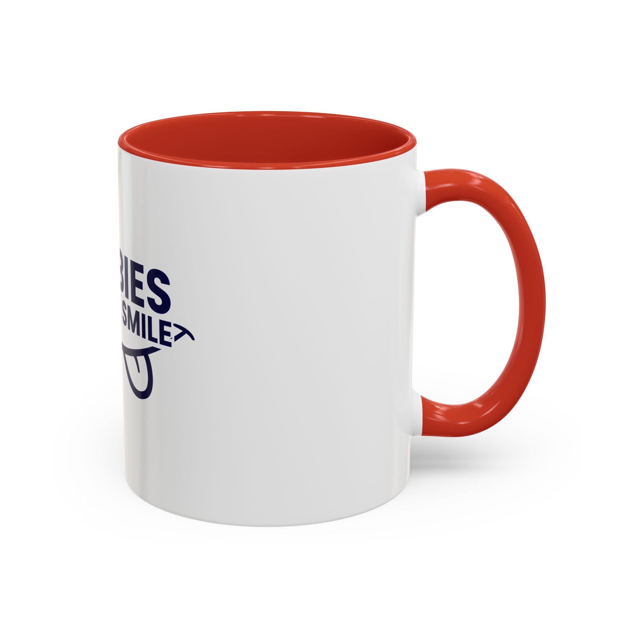 Accent Coffee Mug – "Boobies Make Me Smile" Funny Novelty Mug