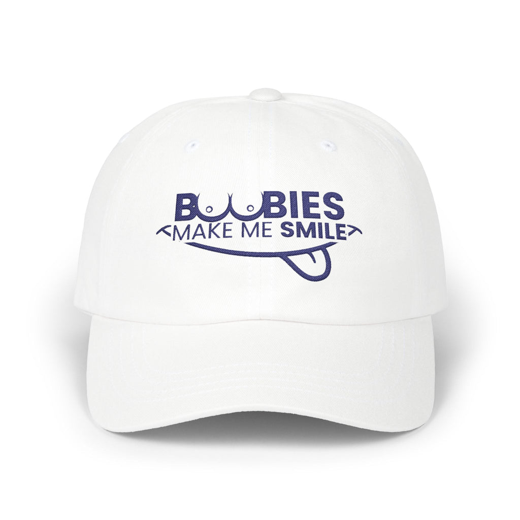 Dad Cap — "Boobies Make Me Smile" Embroidered Baseball Hat