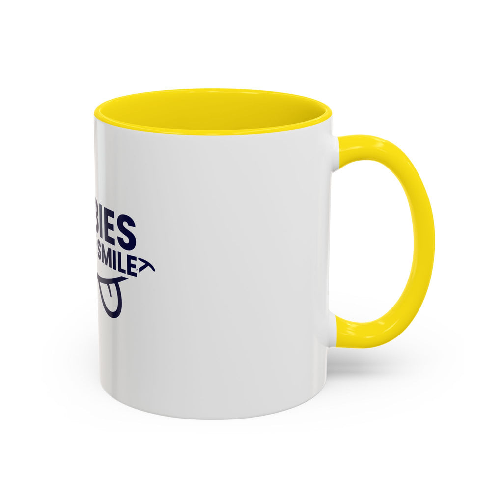 Accent Coffee Mug – "Boobies Make Me Smile" Funny Novelty Mug