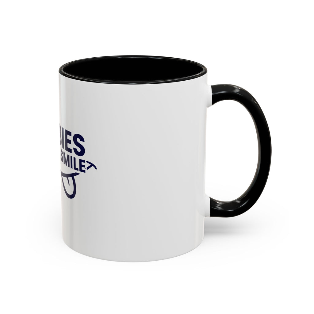 Accent Coffee Mug – "Boobies Make Me Smile" Funny Novelty Mug