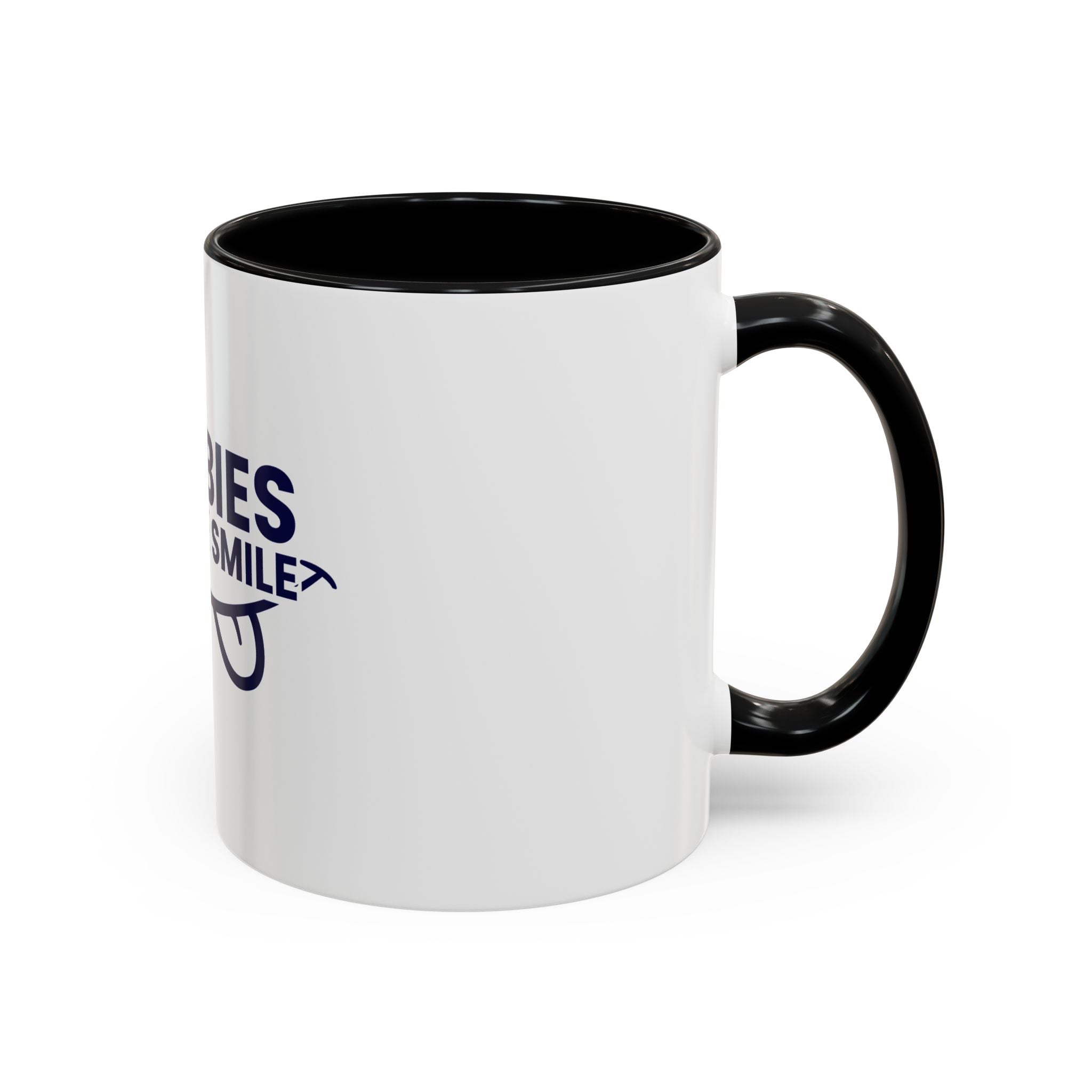 Accent Coffee Mug – "Boobies Make Me Smile" Funny Novelty Mug