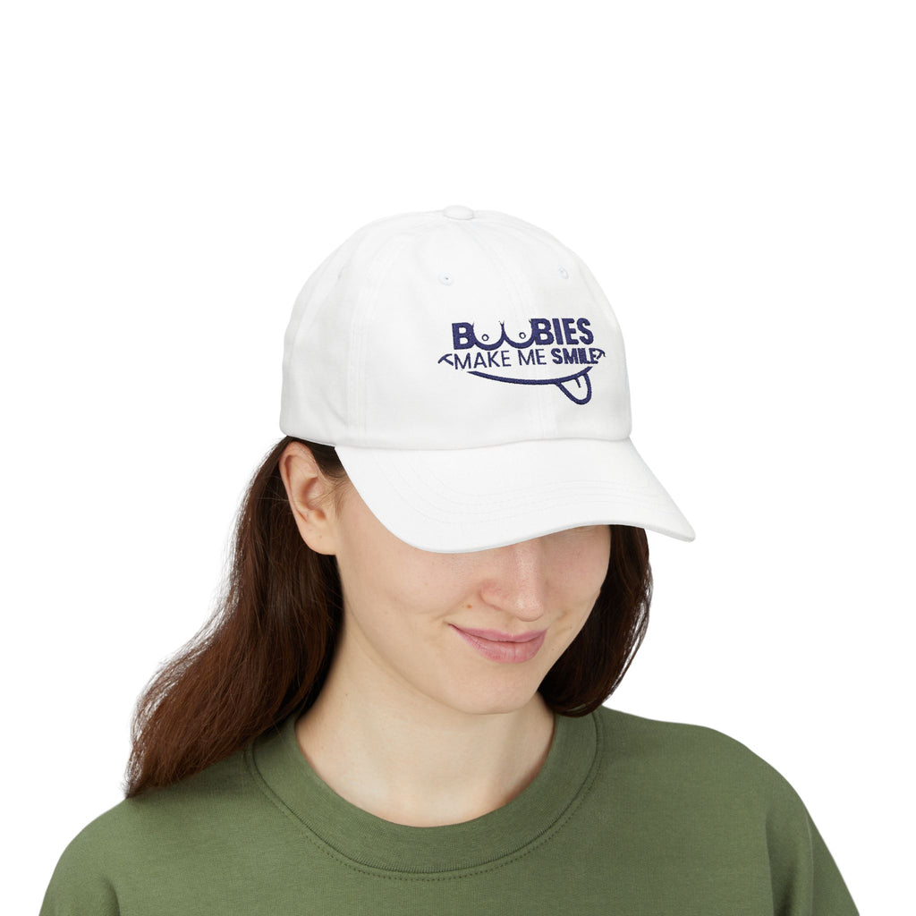 Dad Cap — "Boobies Make Me Smile" Embroidered Baseball Hat
