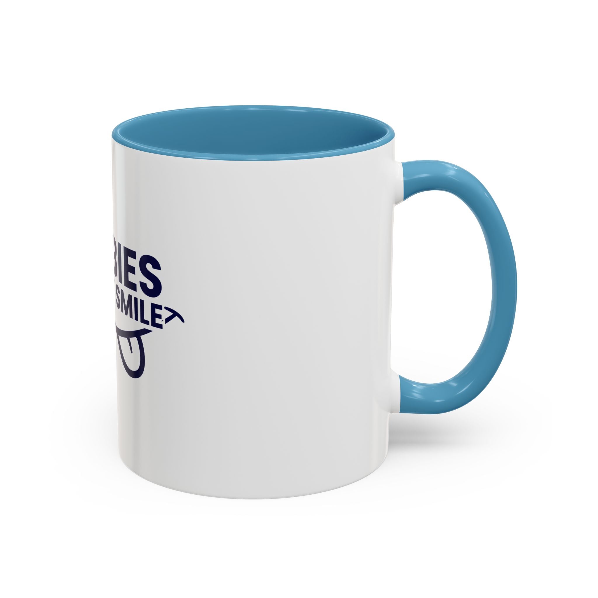 Accent Coffee Mug – "Boobies Make Me Smile" Funny Novelty Mug